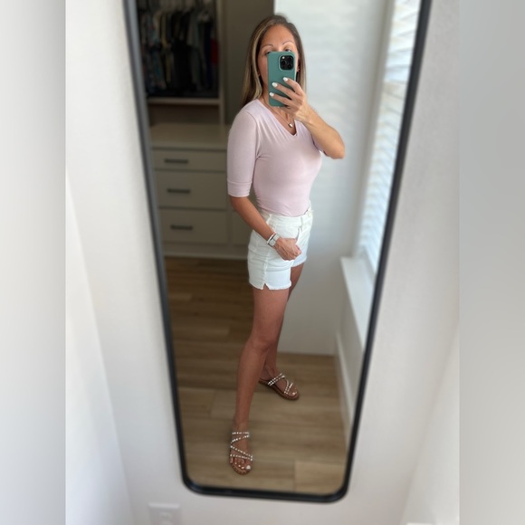 2/$5 Sale - Half Sleeve Spandex Tee - Pink - Picture 4 of 13